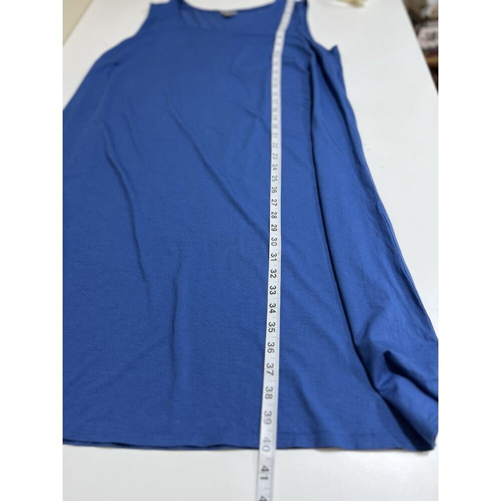 J Jill Women's Dress Maxi Sleeveless Sundress Stretch Blue Plus 2X Cottagecore - Picture 4 of 7